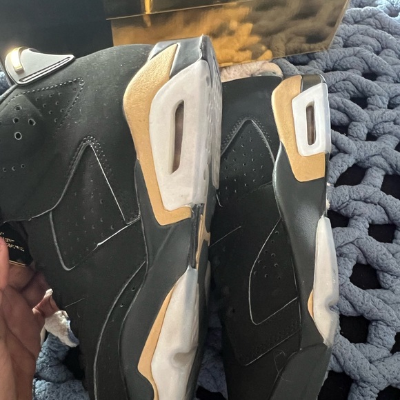 Nike Air Jordan 6 Retro DMP Mens 8 Black/Metallic Gold/Black - Picture 6 of 8